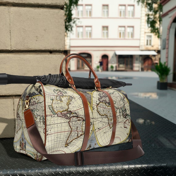 World Map Waterproof Carry on Travel Bag Overnight Bag Weekend Bag Weekender Oversized Tote Bag Mother s Day Gift Etsy Ireland