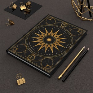 Celestial Moon & Stars Hardcover Journal: Dream, Tarot, Meditation