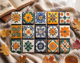 Spanish Tile Floral Pattern Matte MacBook Case | Ceramic Tile Mosaic Laptop Cover