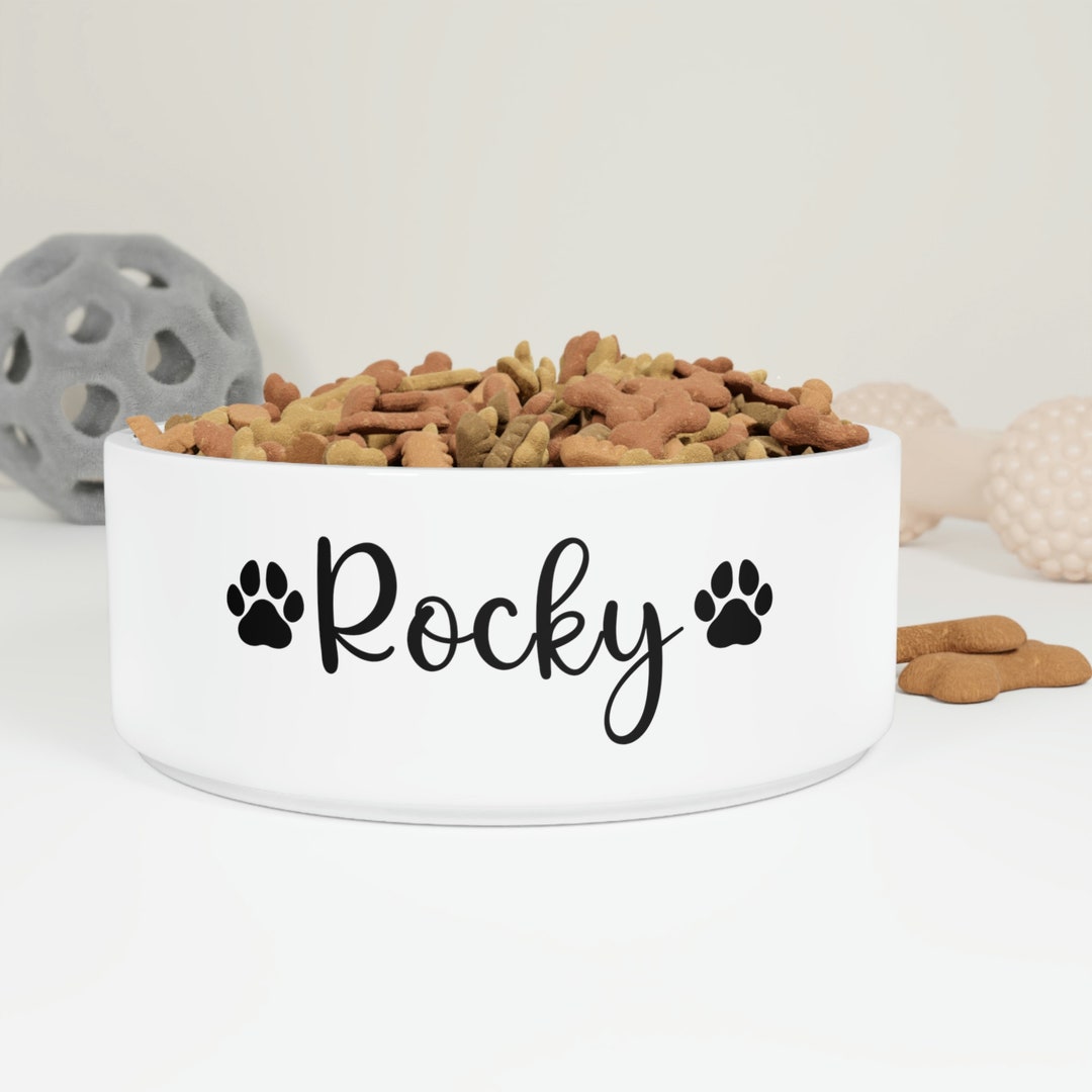 Personalized Pet Bowl, Custom Dog Bowl, Ceramic Dog Cat Bowls, Cat Food