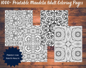 1000+ Mandala Coloring Pages for Adults (Digital Download)