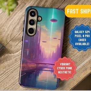 Cyberpunk Cityscape Phone Case: Personalized Protective Cover