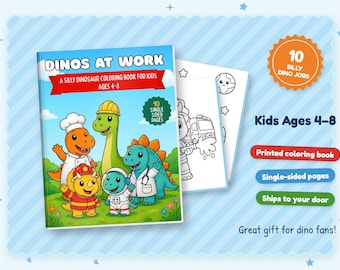 Dinos at Work Coloring Book | Children's Dinosaur Activity Book