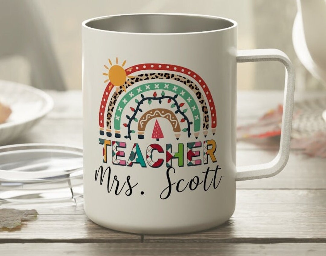 Personalized Teacher Mug, Custom Appreciation Gift, Travel Mug - Etsy