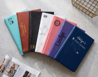 Personalized Name Journal | Vegan leather engraved Custom Notebook