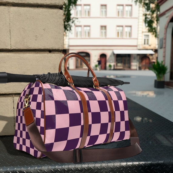 Checkered overnight bag sale