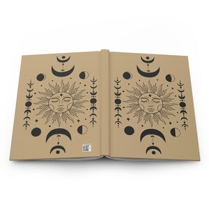 Sun and Moon Hard Cover Journal, Dream Journal, Tarot Journal ...