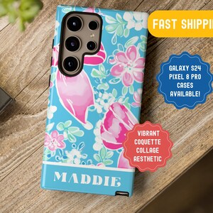 Personalized Coquette Collage Phone Case, Coquette Collage Custom Floral Phone Case for iPhone 15 14 13 12, Samsung Galaxy s24 s23 Ultra