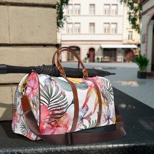 Vintage Floral Botanischer Druck Wasserdichte Reisetasche | Nachttasche | Oversized Tragetasche | Damen Schultertasche | Gepäcktragen