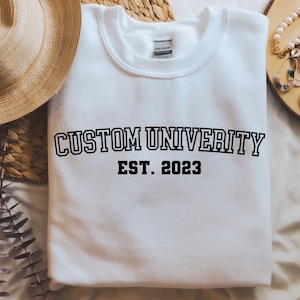 Embroidered Custom University Sweatshirt: Personalized College Apparel