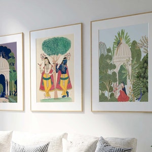 Mughal Art Print Set, Indian Folk Decor (Digital Download) image 3