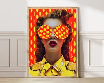 funny retro woman, funny quotes, printable wall art, housewife print, trendy wall art, vintage aesthetic, funny female quote, retro woman,