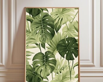 Palm Tree Print, Palm Tree Wall Art, Palm Tree Poster, Palm Tree Photo, Tropical Wall Art, Boho Coastal, Digital Download