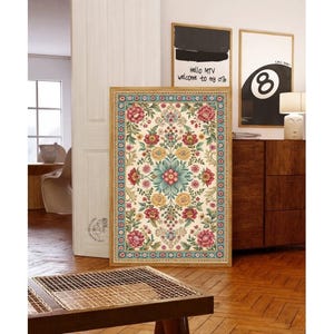 Indian Folk Art, Indian wall decor, Floral Prints, Living Room decor, Printable, Indian Vintage,  Indian Vintage, Pichwai Painting,