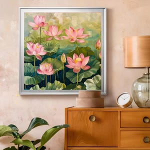 Indian Art, Desi Art, Indian Folk Art, Indian Vintage, Mughal Art, indian home decor, Indian Lotus Poster,desi print,indian Print