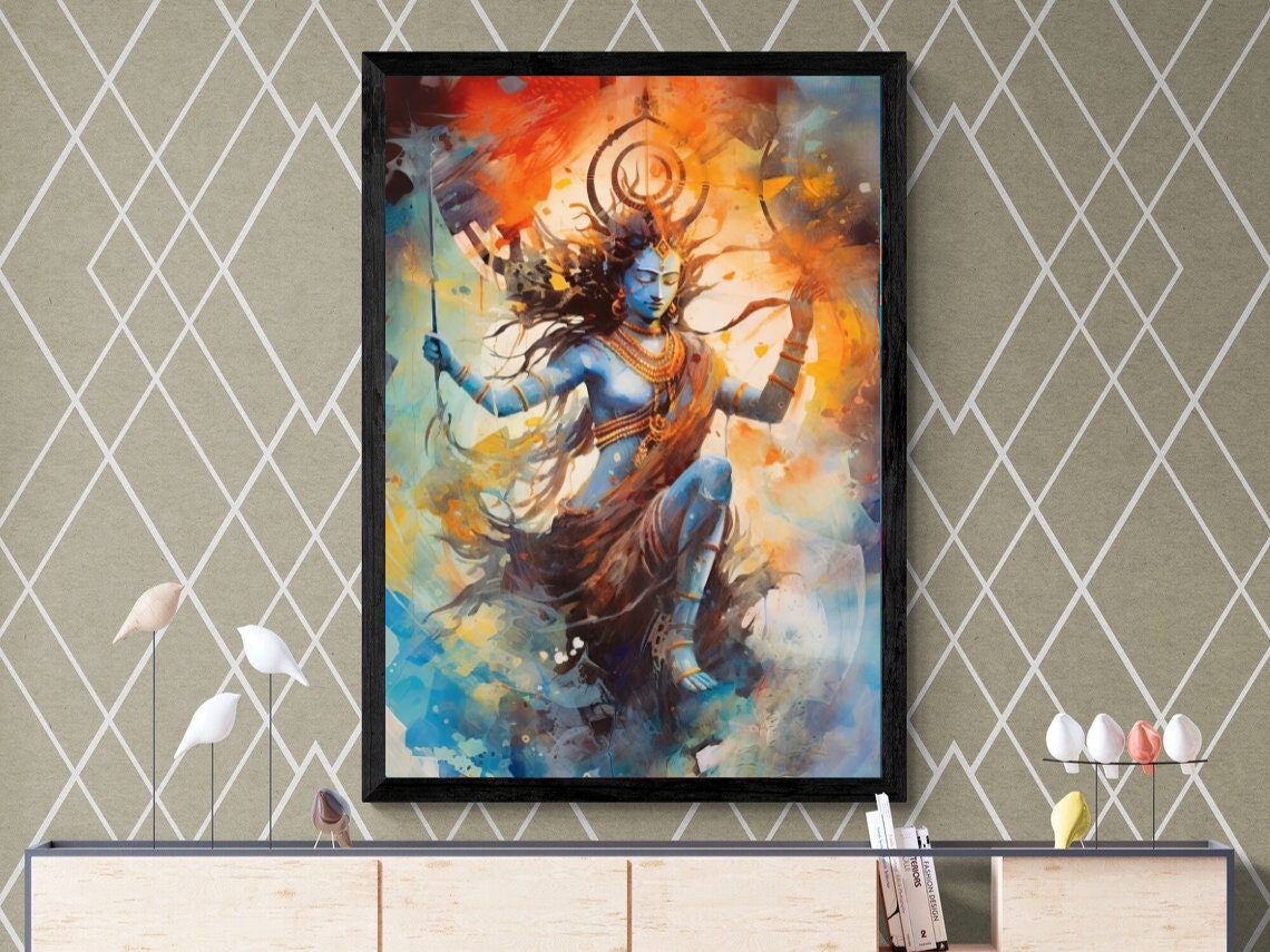 Lord Shiva Printable Wall Art | Mahadev Meditation Decor | Hindu Temple ...