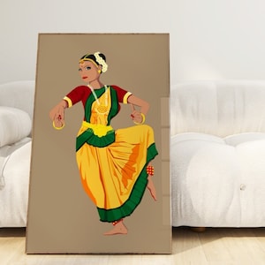 Indian Folk Art,Bharatanatyam Art, Desi Art, Indian Dancers Art, South Asian Woman Art, Tamil Art, Dances Of India, Fusion