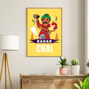 Kadak Chai Wall Art |  South Asian Art |  Indian Art Print | Chai | Indian Tea | Indian Art | Indian Wall Art