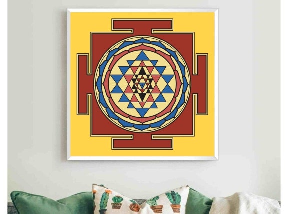 SRI YANTRA | Shri Chakra | Sacred Geometry Art | Meditation Yoga Art | Digital Printable Wall Art | Instant Download