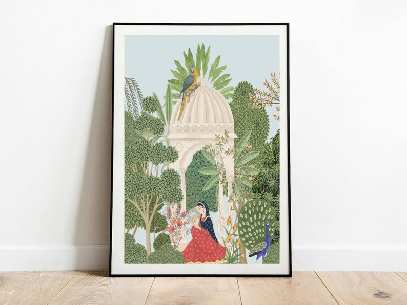 Mughal Art Print Set, Indian Folk Decor (Digital Download) image 5