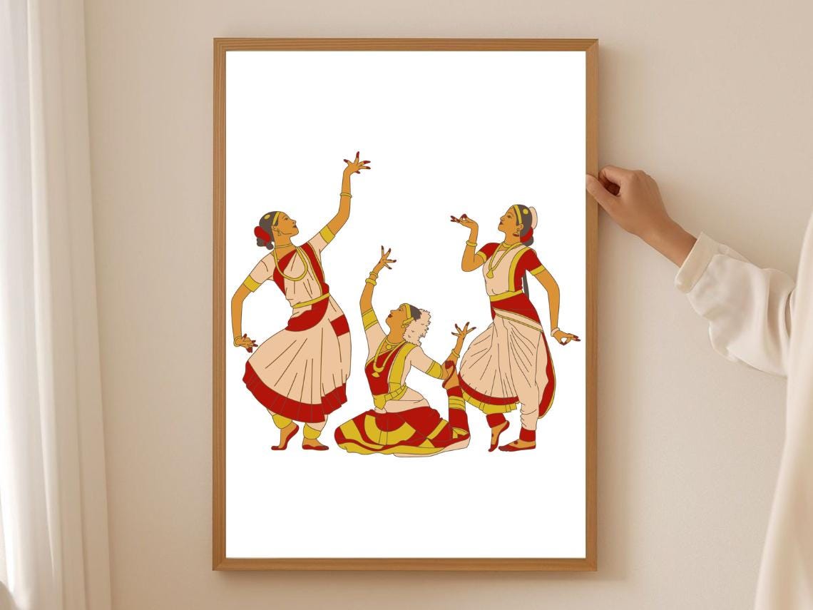 Set of 12, Indian Dance Art, Indian Dancing Art, Indian Art, Indian Wall Art,  Indian Classical Dance Poster Digital, Indian Dance Art - Etsy, image size:1140x855