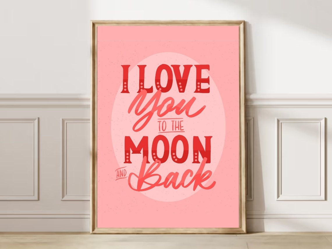 アートパネル LOVE YOU ピンク×ブラック 壁掛け キャンバスアート I Love You Wall Art Print, Romantic Printable Poster, Valentine's