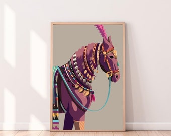 Horse Wall Art Printable, Vintage Horse Print, Equestrian Decor, Rustic Farmhouse Wall Art, Digital Download