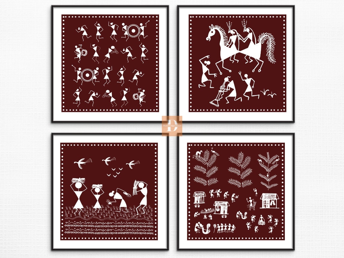 Warli Painting, Warli Art, Wall Hanging, Wall Decor, Warli Art, Indian ...