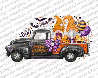 Halloween LKW Png, Happy Halloween Png, Boo Png, LKW Png, Hexe Png, Fledermaus Png, Kürbis Png, digitaler Download,
