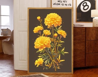 Impresión de girasol, impresión botánica, botánico, arte de pared, girasol, botánico vintage, Besler, impresiones de girasol, Giclée