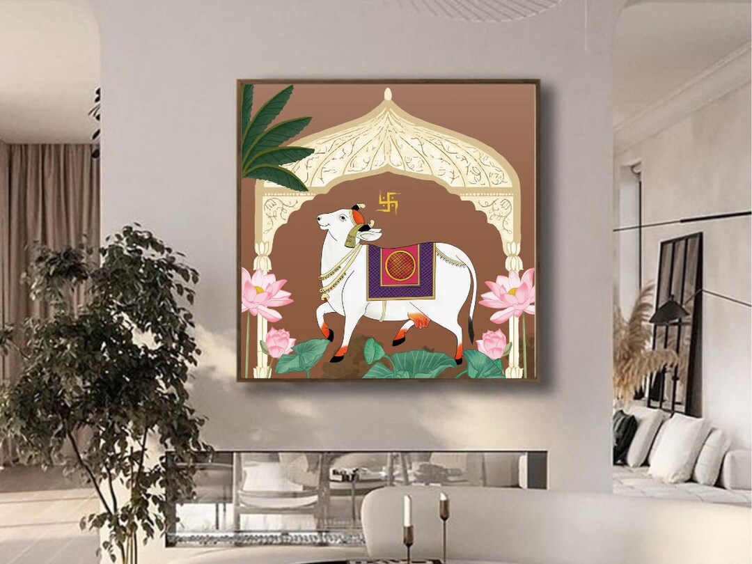 Indian Folk Art India Pichwai Painting Home Decor Poster Wall Art ...
