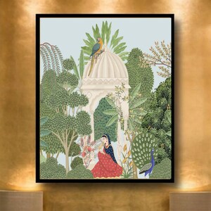 Mughal Art Print Set, Indian Folk Decor (Digital Download) image 8