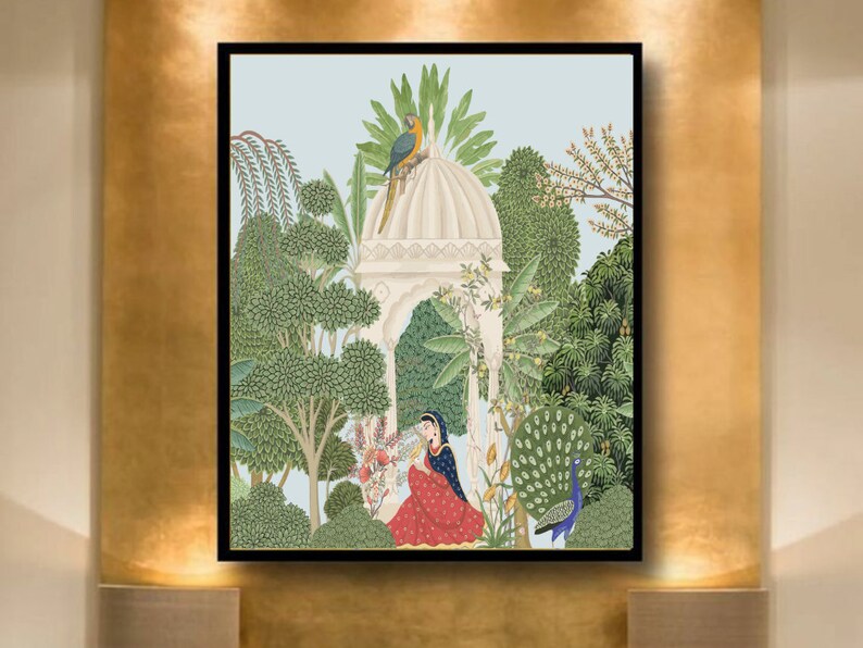 Mughal Art Print Set, Indian Folk Decor (Digital Download) image 8