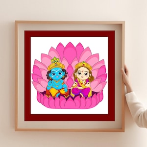 Radha Krishna art, Radha Krishna hand wall art, radha krishna painting, Hare krishna, spiritual Yoga Print,Hindu God art , instant download