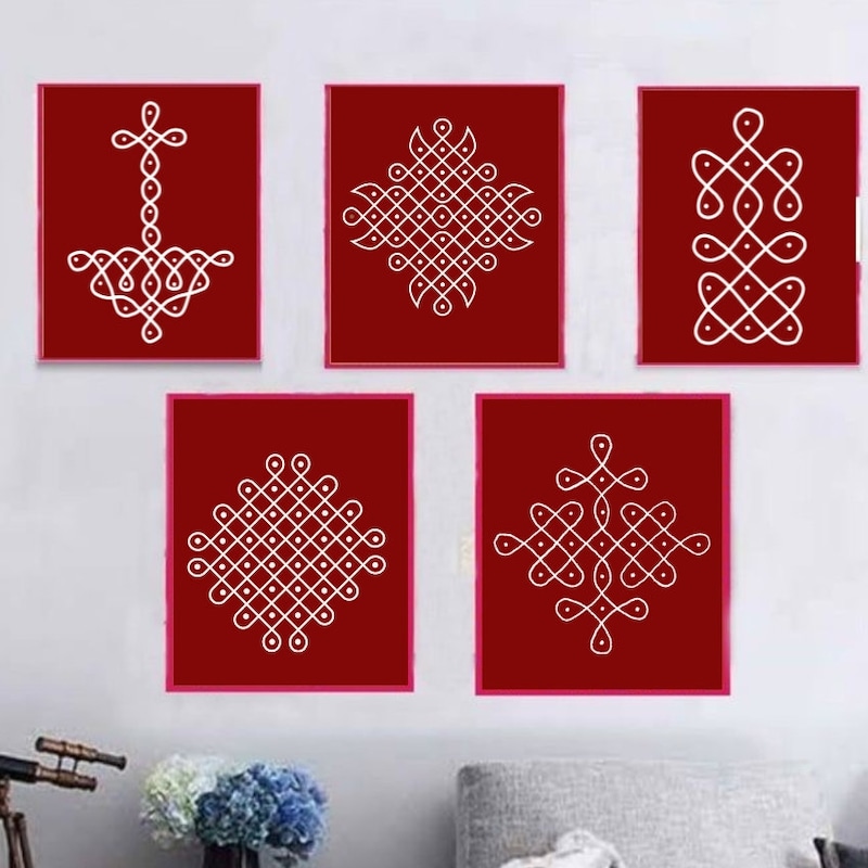 Kolam Rangoli Patterns - Etsy