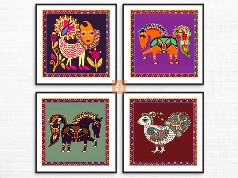 Indian Kalamkari Art, Indian Wall Art, Desi Indian Art, Indian Folk Art