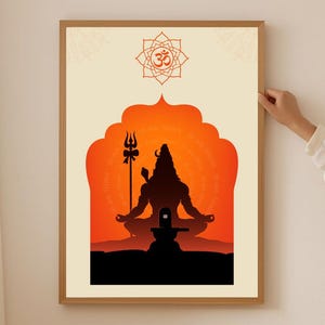 Shiva print ,Lord Shiva , Spiritual Yoga Studio, Artwork,Indian Hindu,,Pooja room decor, wall art prints,wall decor, indian decor, hindu art