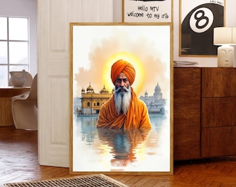 Guru Nanak Dev Ji, Sikh, Guru Nanak, Sikh Gifts, Sikh Art, Punjabi