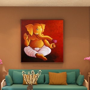 Abstract Ganesha | Ganesha painting | Wall art | Indian painting | Ganesha art | Indian home decor |  Original Artwork  | Living room art