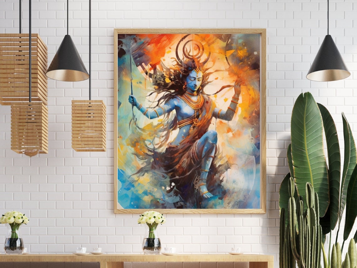 Lord Shiva Printable Wall Art | Mahadev Meditation Decor | Hindu Temple ...