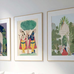 Mughal Art Print Set, Indian Folk Decor (Digital Download) image 4