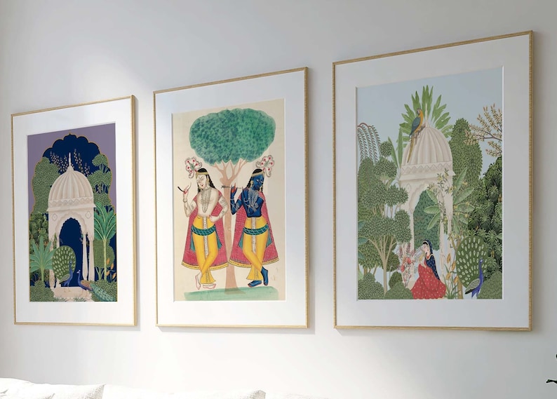 Mughal Art Print Set, Indian Folk Decor (Digital Download) image 4