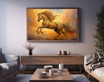 Horses Running ,Abstract Animal Painting, vintage horse print, horse print | High-Quality Downloadable PRINTABLE Art Print for Download