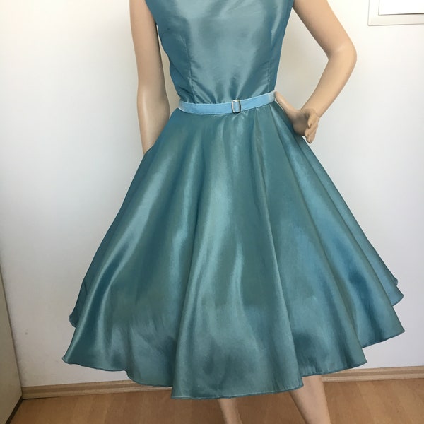 50s Dress Rockabilly Petticoat Dress Swing Circle Dress Vintage