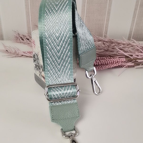 Bag strap Shoulder strap Patterned shoulder strap Bags Wide old green handbag strap