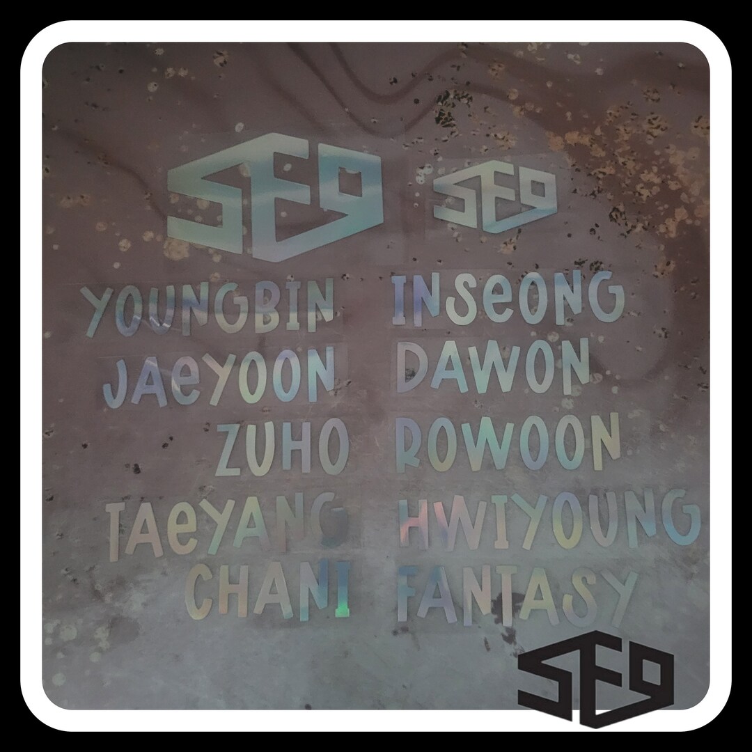 Member Decals Sf9 Decal Member Logo Lightstick Sticker - Etsy