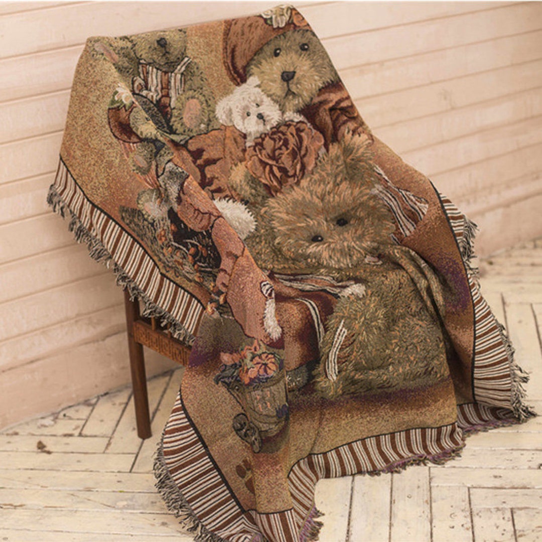 Warm Brown Bear Blanket red Bear Children's Sleeping - Etsy