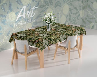 William Morris Vintage Tablecloth, Dinner Table Placemat, Waterproof Tablecloth, Restaurant Decoration, Unique Gift, Gift For Her