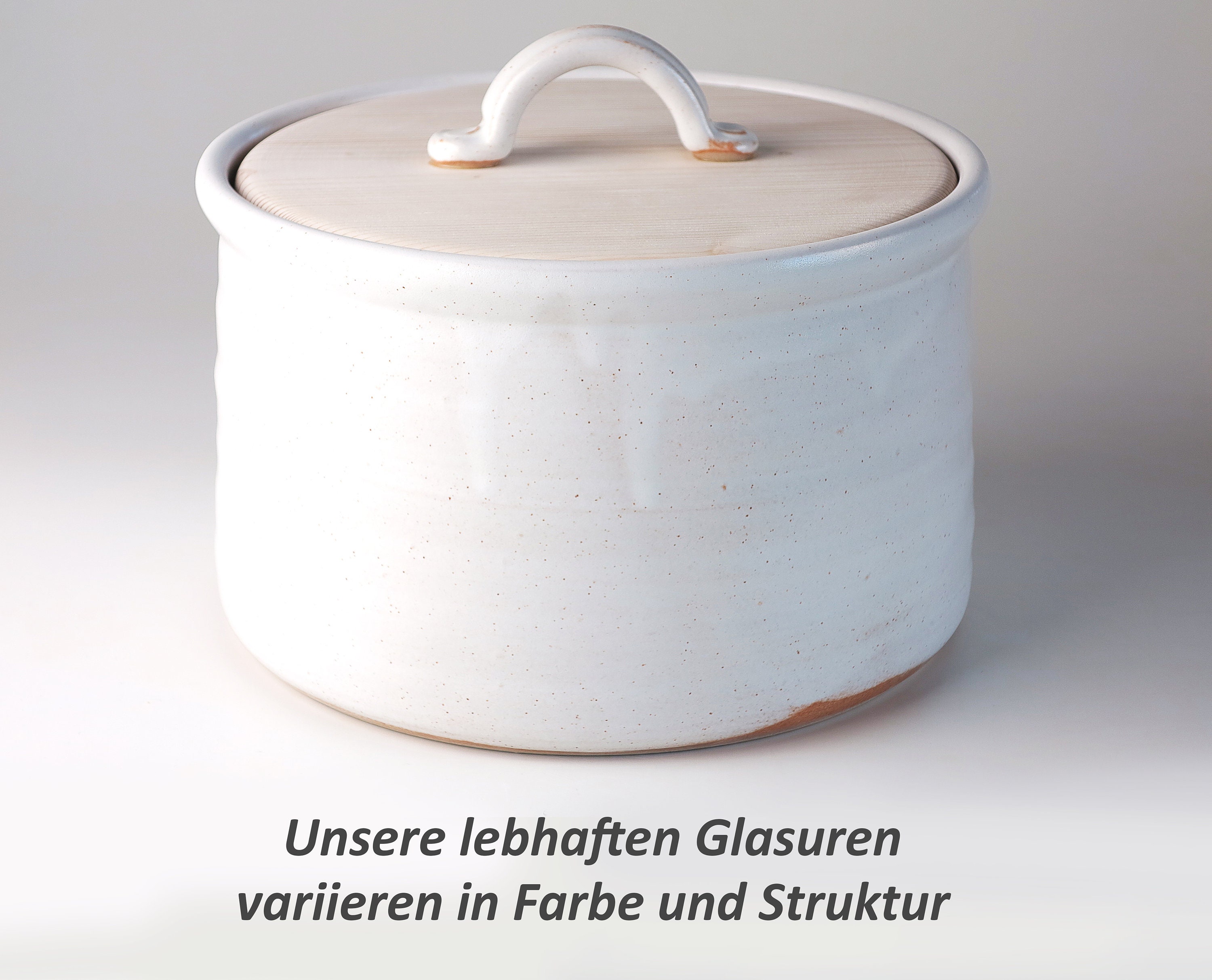 S – Single bread bin, ceramic/wood, for one person