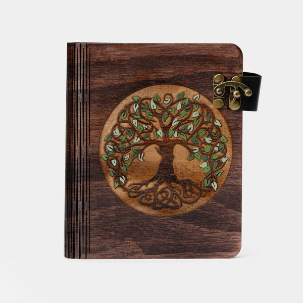 Tree of Life Photo Album | Personalized Engraved Photo Album | Wooden Memory Scrapbook | Hand Painted Tree Album | Family Memory Book